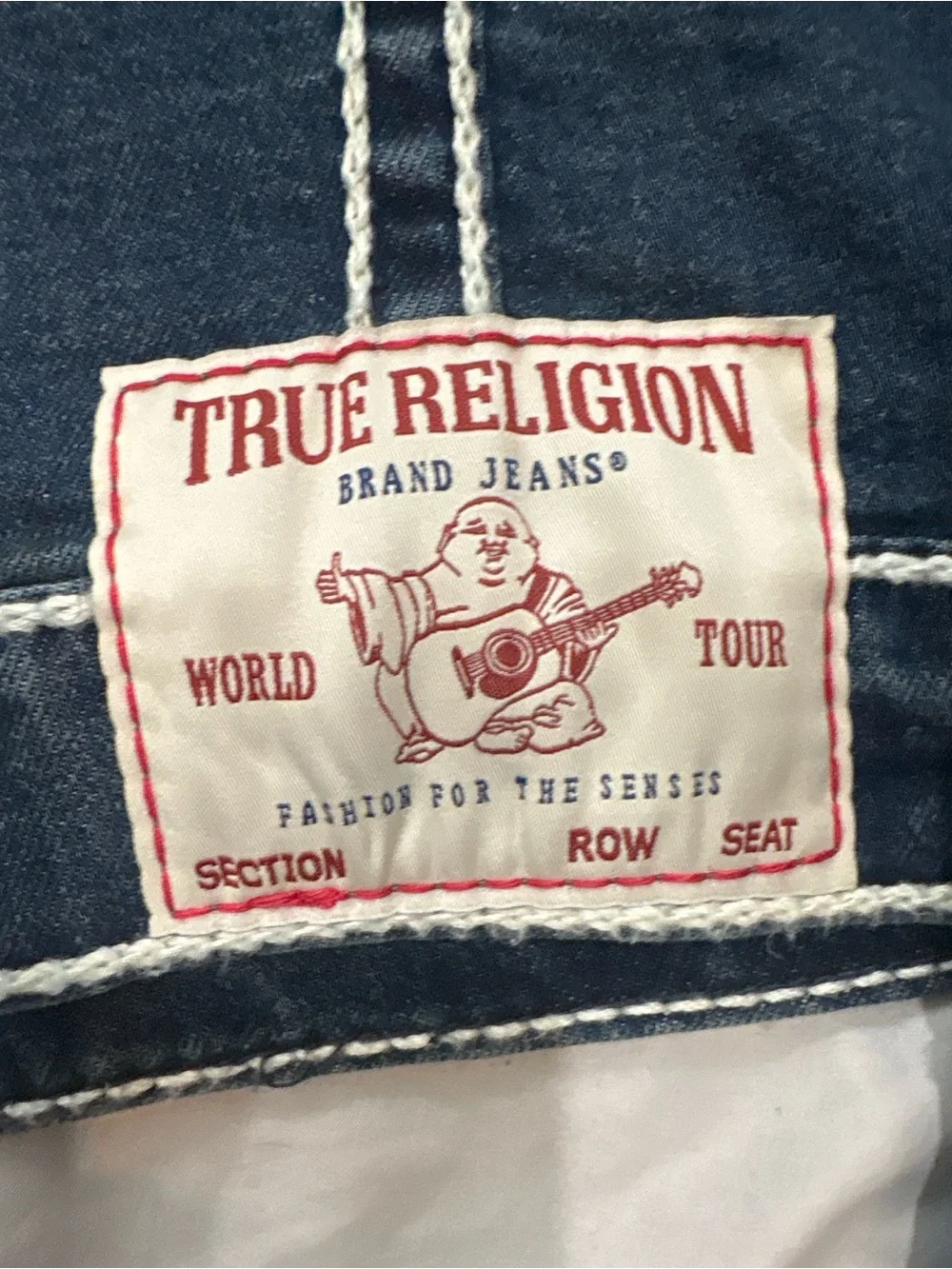 True Religion Men's Dark Blue Washed Denim Jacket